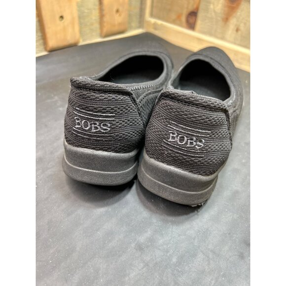 Skechers BOBS Black Slip-On Flats W/ Memory Foam Insole Size 7 Womens - Picture 4 of 7
